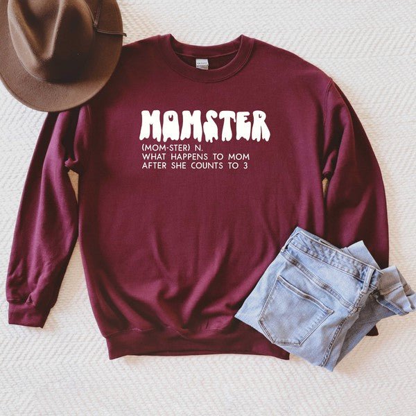 Halloween Momster Definition Graphic Sweatshirt - Shop Beauty By Elayne James