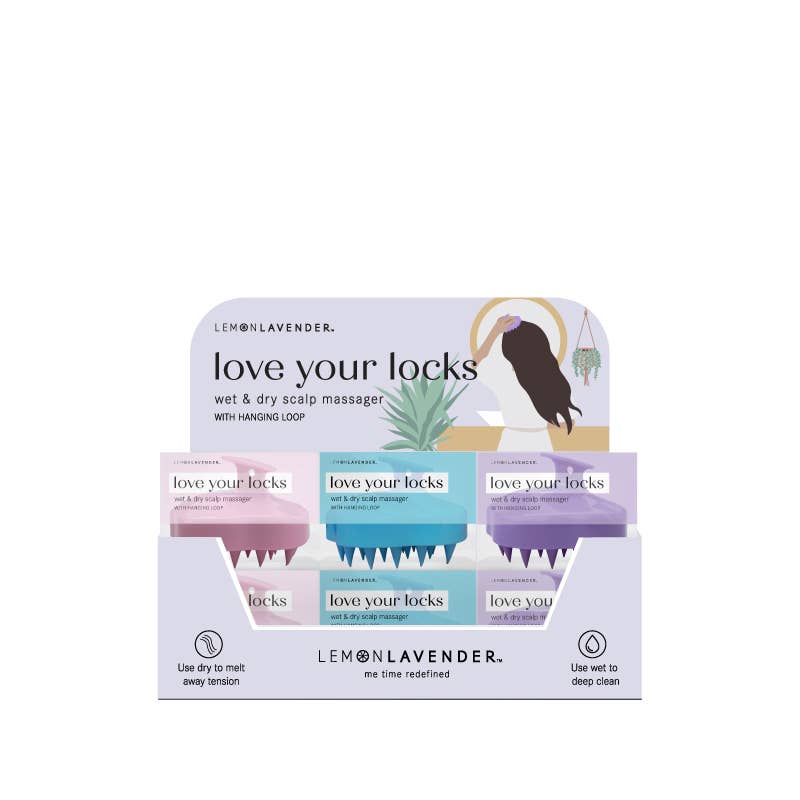 Lemon Lavender Love your Locks Wet & Dry Scalp Massager - Shop Beauty By Elayne James