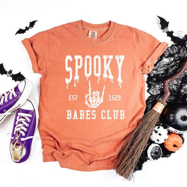 Spooky Babes Club Garment Dyed Tee - Shop Beauty By Elayne James