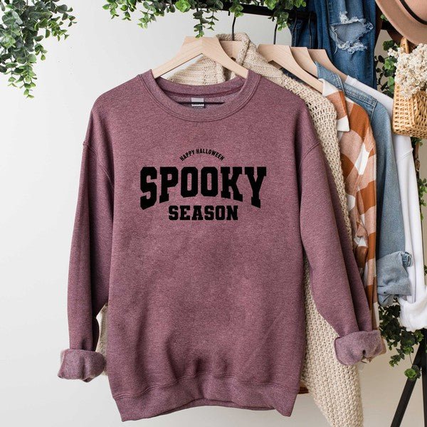 Varsity Spooky Season Graphic Sweatshirt - Shop Beauty By Elayne James
