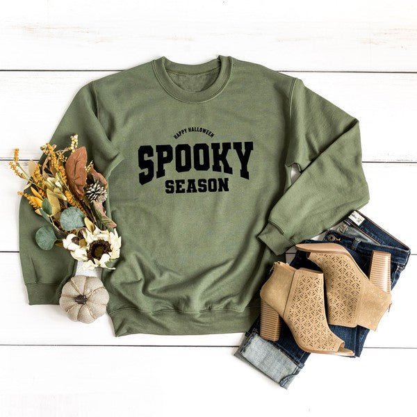 Varsity Spooky Season Graphic Sweatshirt - Shop Beauty By Elayne James