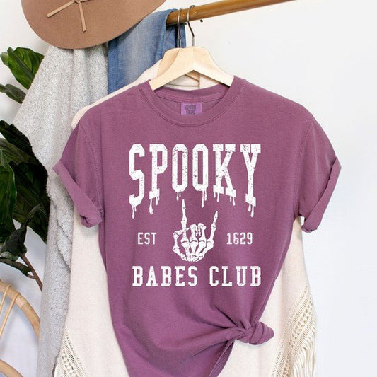 Spooky Babes Club Garment Dyed Tee - Shop Beauty By Elayne James